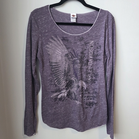 Harley-Davidson Purple Women's Top Y2k Eagles Nest Playa Del Carmen - Picture 3 of 10